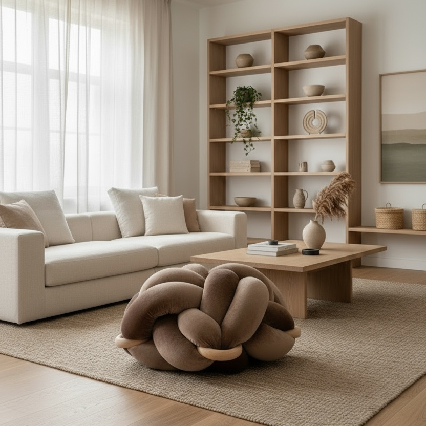 Large Knot Ottoman | Knots Studio