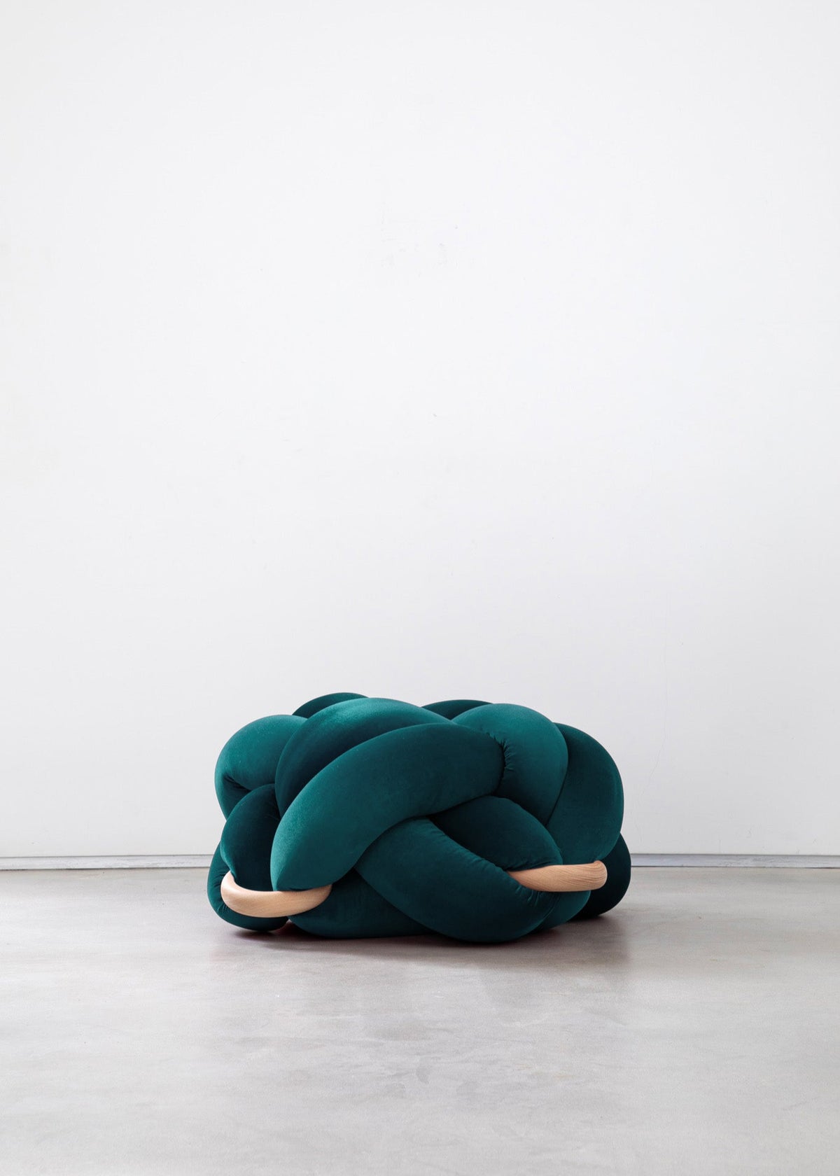 (L) Petrol Knot Ottoman