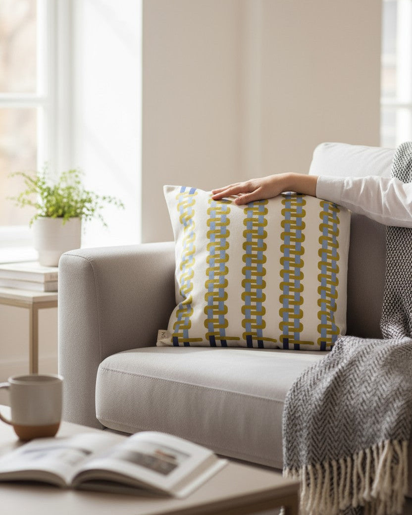 Printed Throw pillows- Oceane Colors