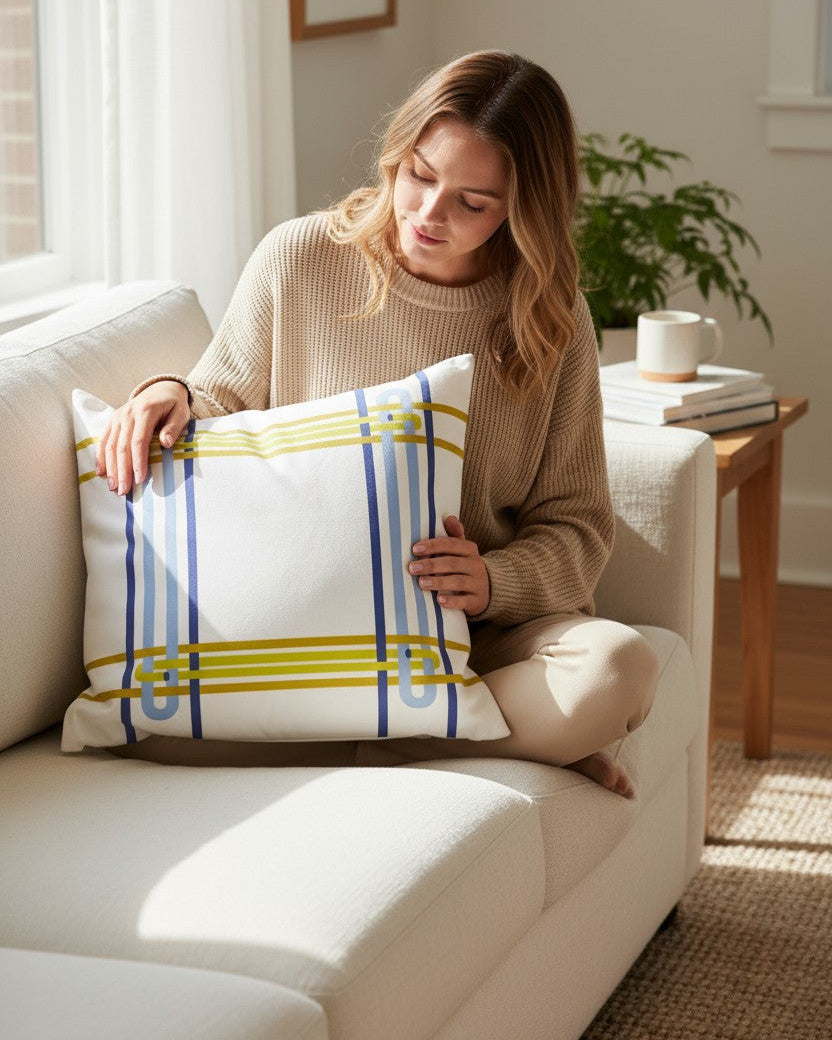 Printed Throw pillows- Oceane Colors