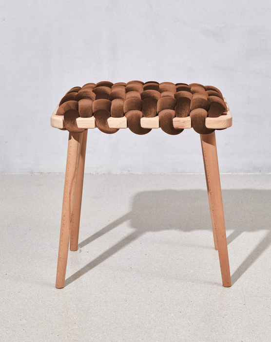 Acorn Velvet Woven Stool