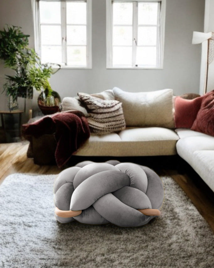 (L) Sterling Silver Knot Ottoman