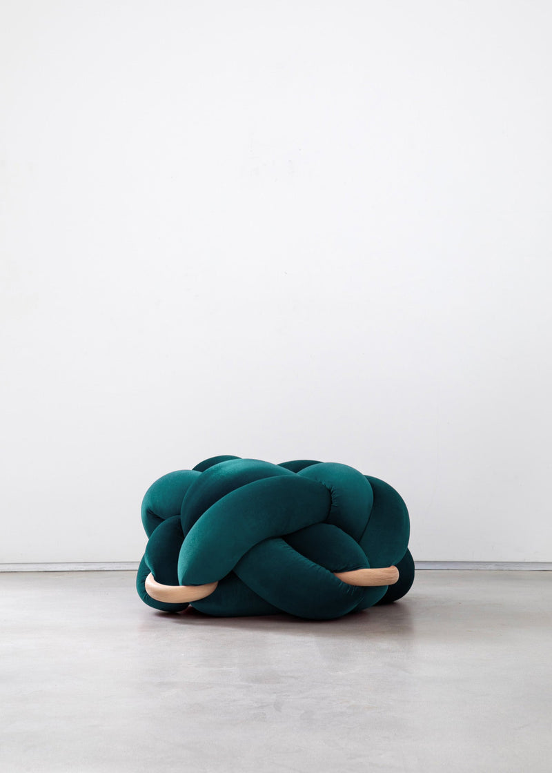 (L) Petrol Knot Floor Cushion