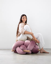 (L) Mauve Knot Floor Cushion