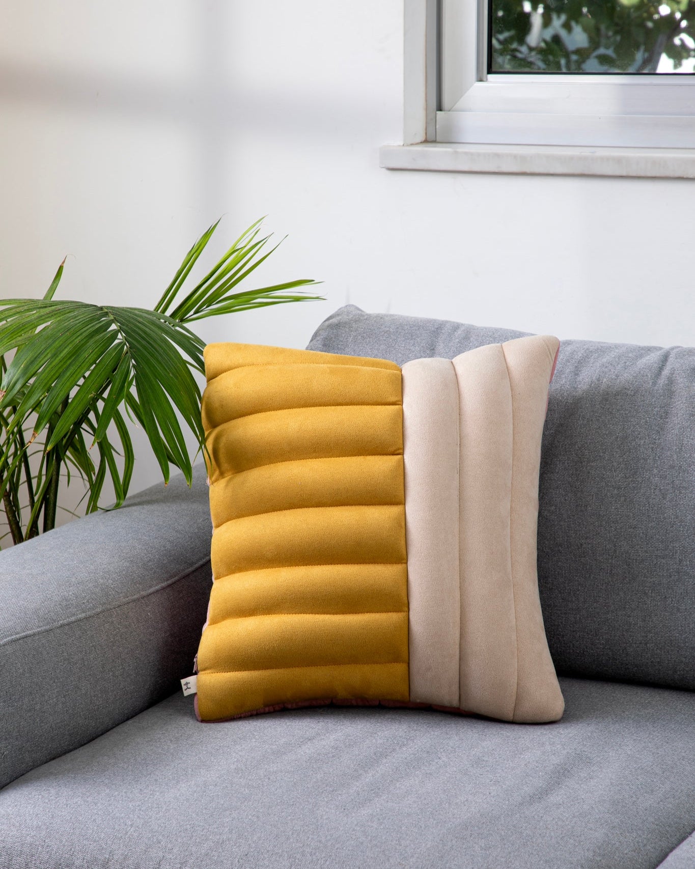 Emblema Mosaic throw pillow in 3 colors