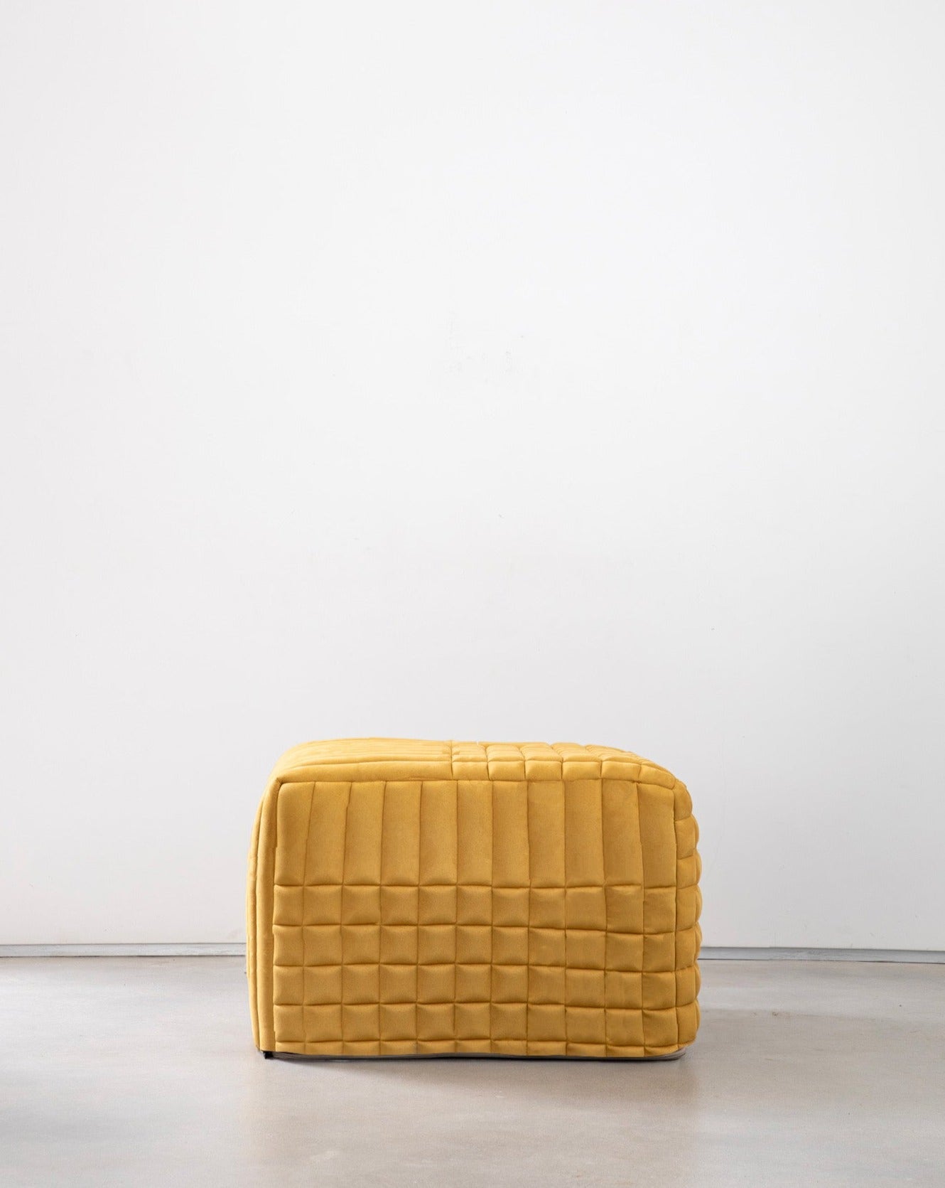 Square Mosaic Ottoman in yellow