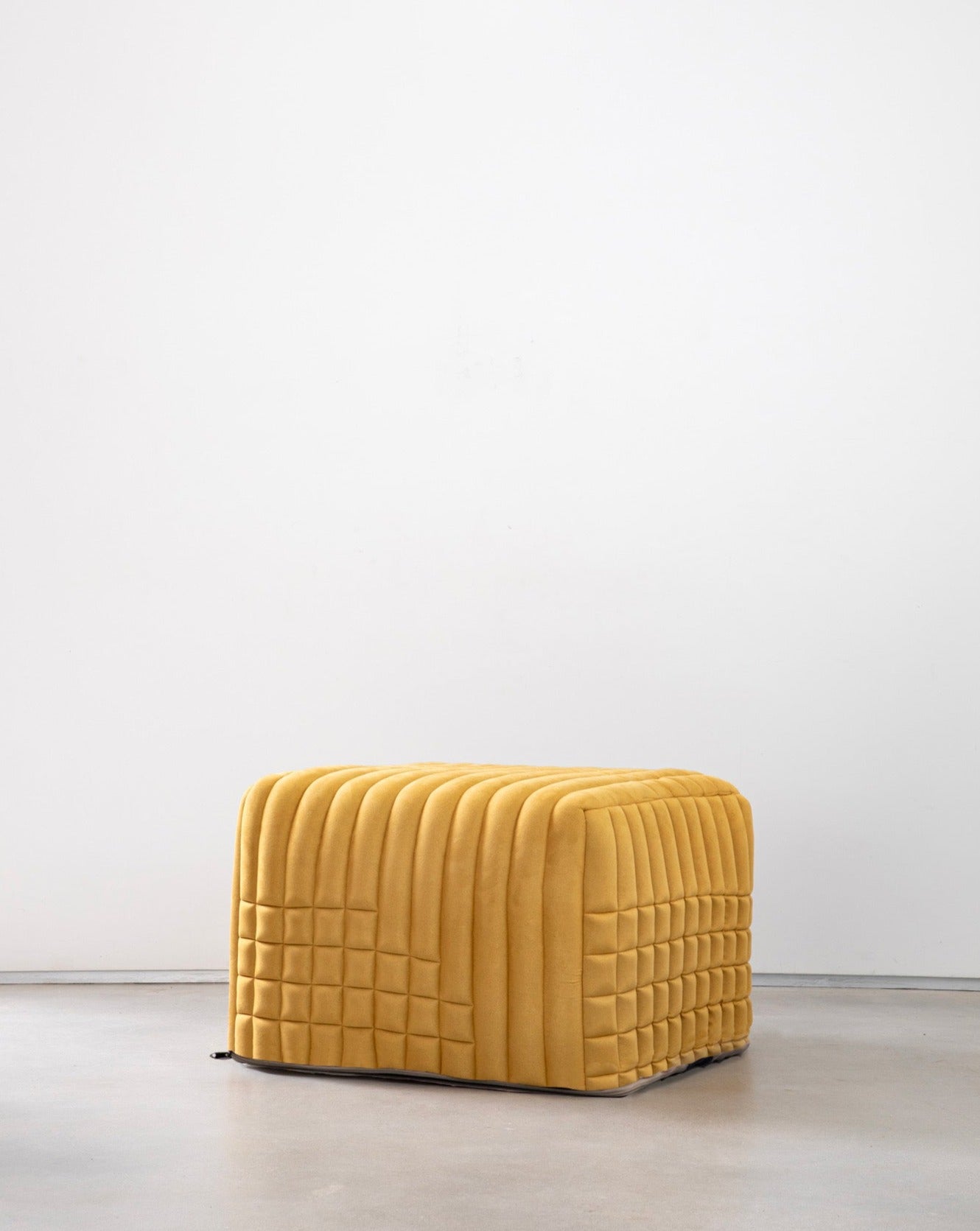 Square Mosaic Ottoman in yellow