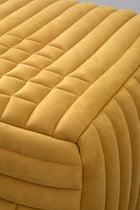Square Mosaic Ottoman in yellow