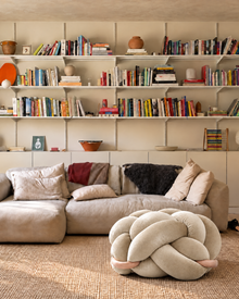 (L) Pearl Velvet Knot Ottoman