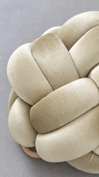 (L) Pearl Velvet Knot Ottoman