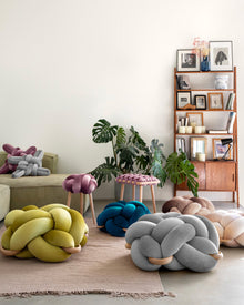 Mauve Velvet Knot Pillow