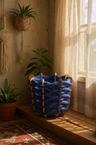 (L) Hull Basket in Cobalt Ultra suede