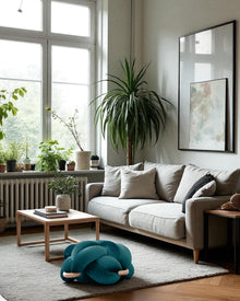 (M) Petrol Knot Floor Cushion