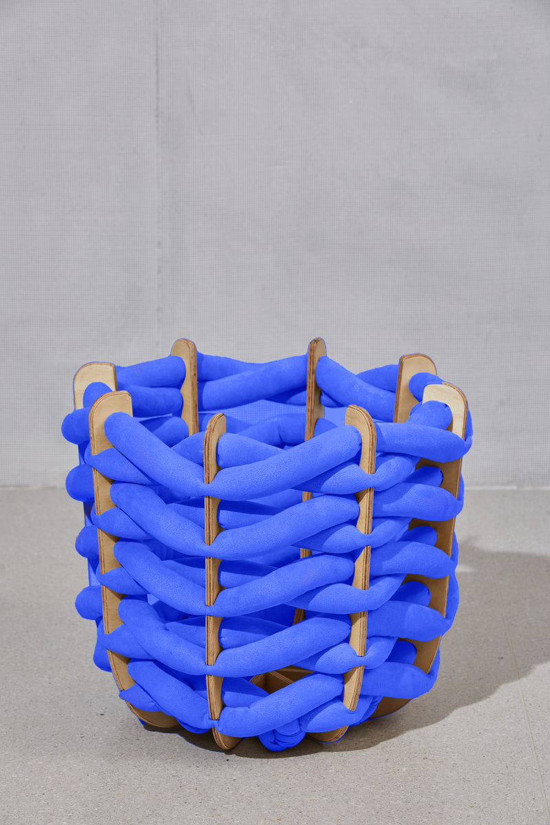 (M) Hull Basket in Cobalt Ultra suede
