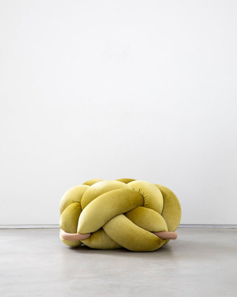 L) Citron Knot Ottoman | Knots Studio