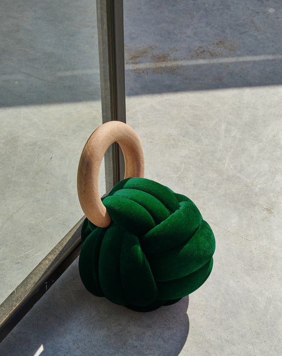 Emerald Green Velvet Knot Door Stop\ Accent Piece