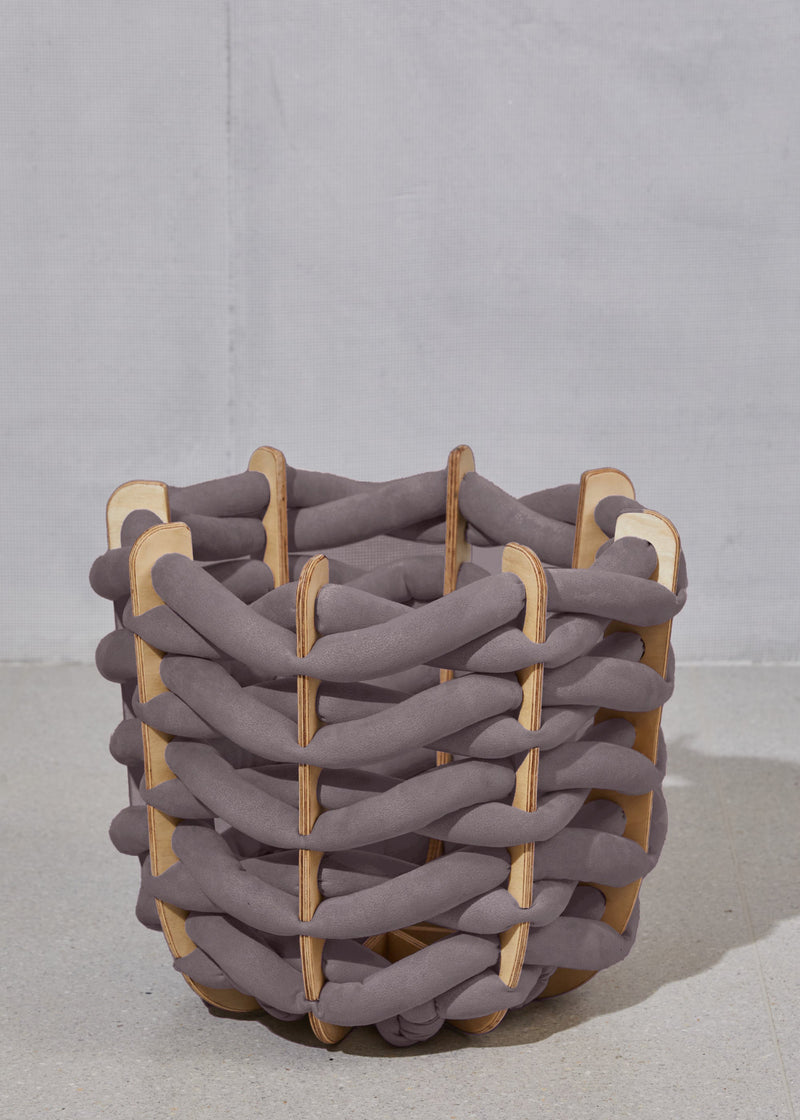 (M) Hull Basket in Graphite Ultra suede