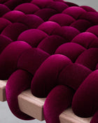 Burgundy Woven Stool