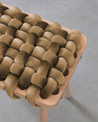 Truffle Velvet Woven Stool