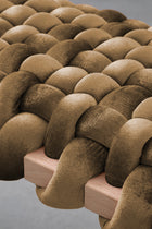 Truffle Velvet Woven Stool