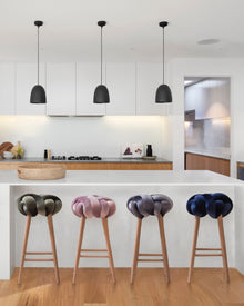Purple Velvet Bar Knot Stool