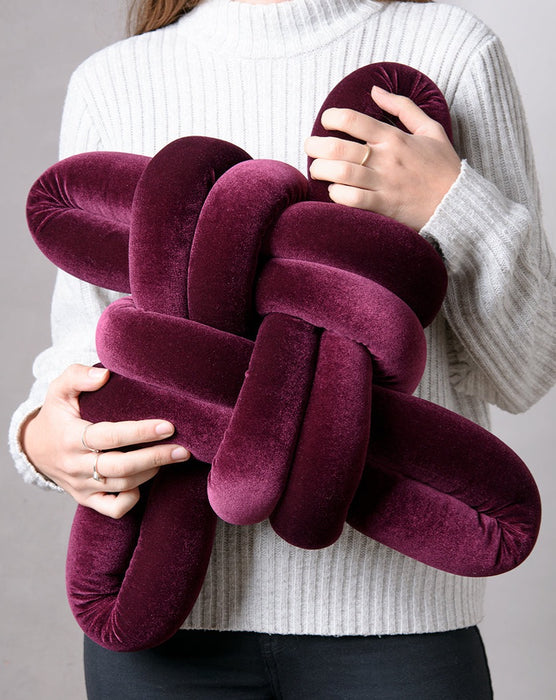 Purple Velvet Knot Pillow