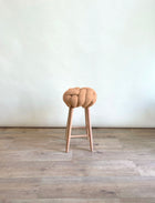 Camel Vegan Suede Knot Bar Stool