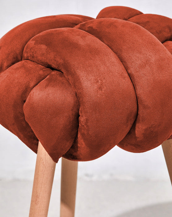 Red Earth Vegan suede Knot Stool