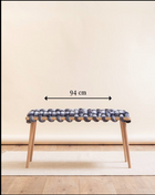 Plum Velvet Woven Bench