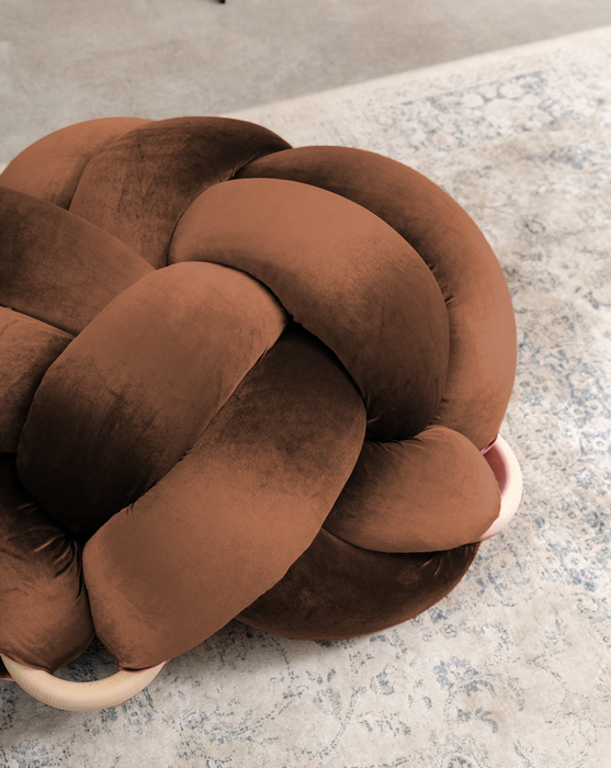 (M) Acorn Velvet Knot Floor Cushion