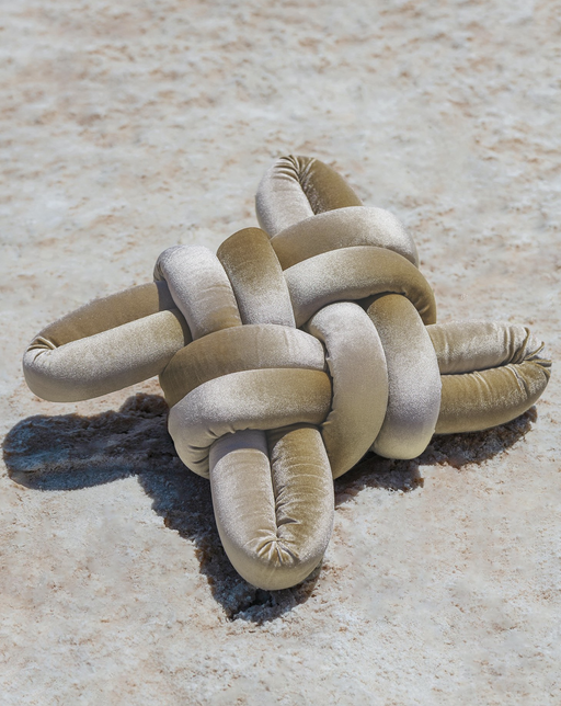 Gold clearance knot pillow