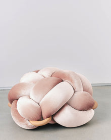 (M) Blush Pink Velvet Knot Floor Cushion