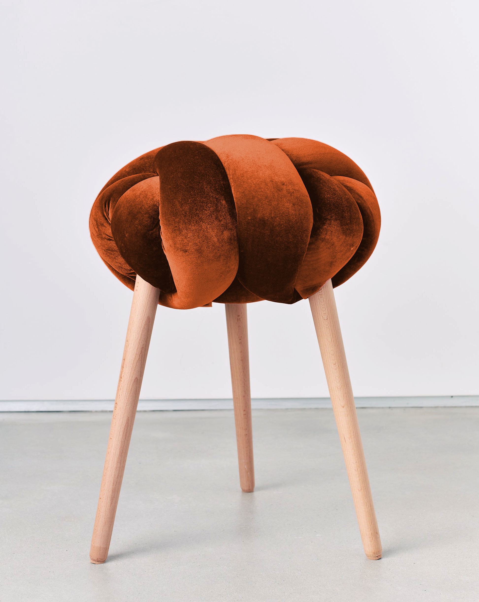 Copper Velvet Knot Stool- 50% OFF