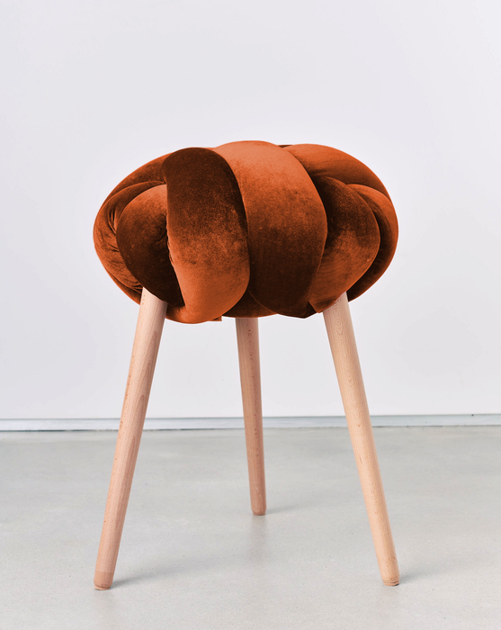 Copper Velvet Knot Stool