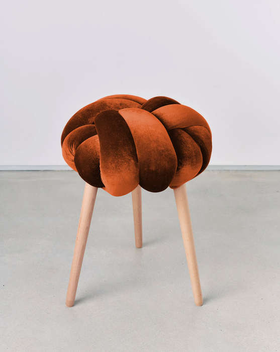 Copper Velvet Knot Stool