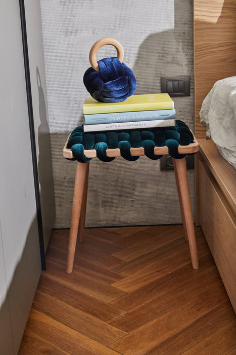 Midnight Blue Velvet Knot Door Stop\ Accent Piece