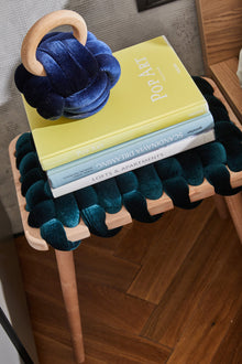 Grey Velvet Knot Door Stop\ Accent Piece