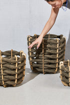 (M) Hull Basket in Army Green Vegan Suede