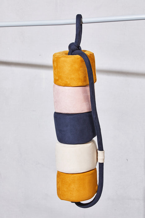 Fisherman's Buoy in Yellow, Cream, Blue and Pink.